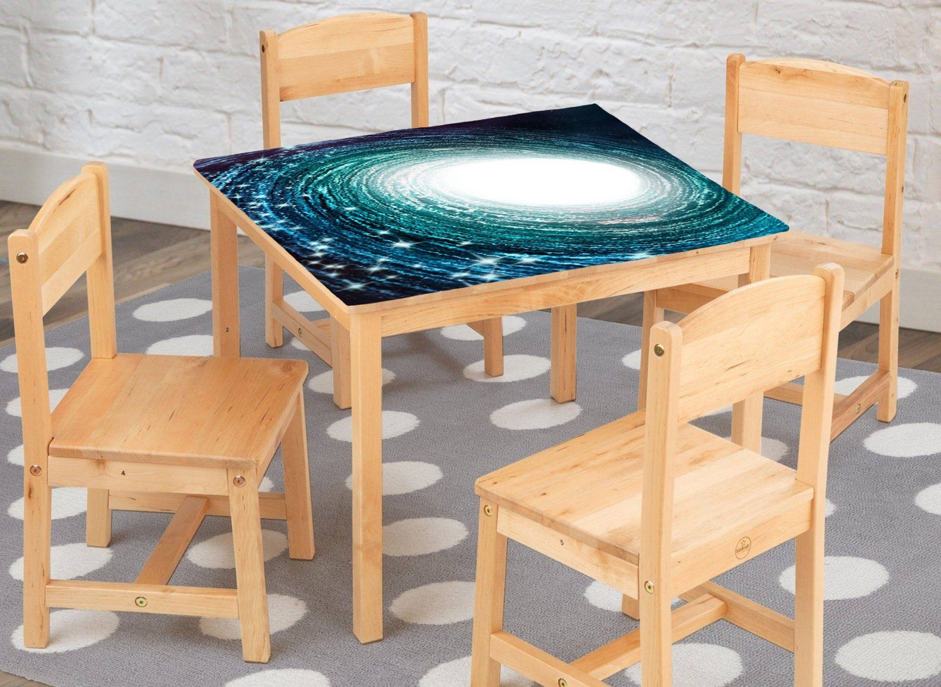 Galaxy the Stars Laminated Vinyl Cover Self-Adhesive for Desk and Tables