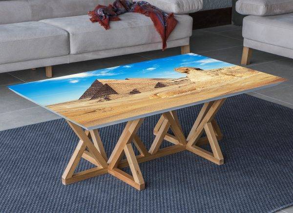 Pyramids in Egypt Laminated Vinyl Cover Self-Adhesive for Desk and Tables