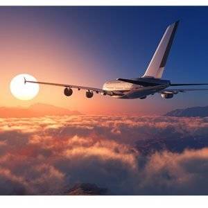 Plane above the Clouds Laminated Vinyl Cover Self-Adhesive for Desk and Tables