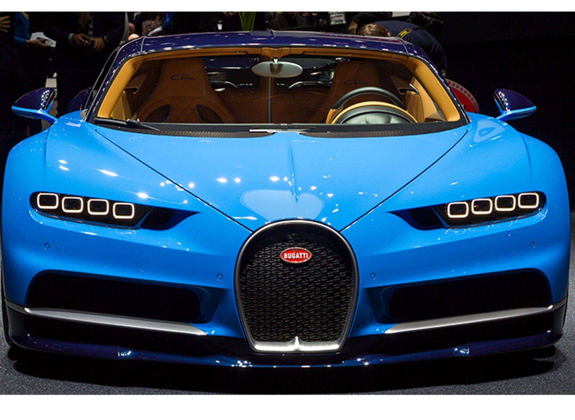 Bugatti Blue Car Laminated Vinyl Cover Self-Adhesive for Desk and Tables