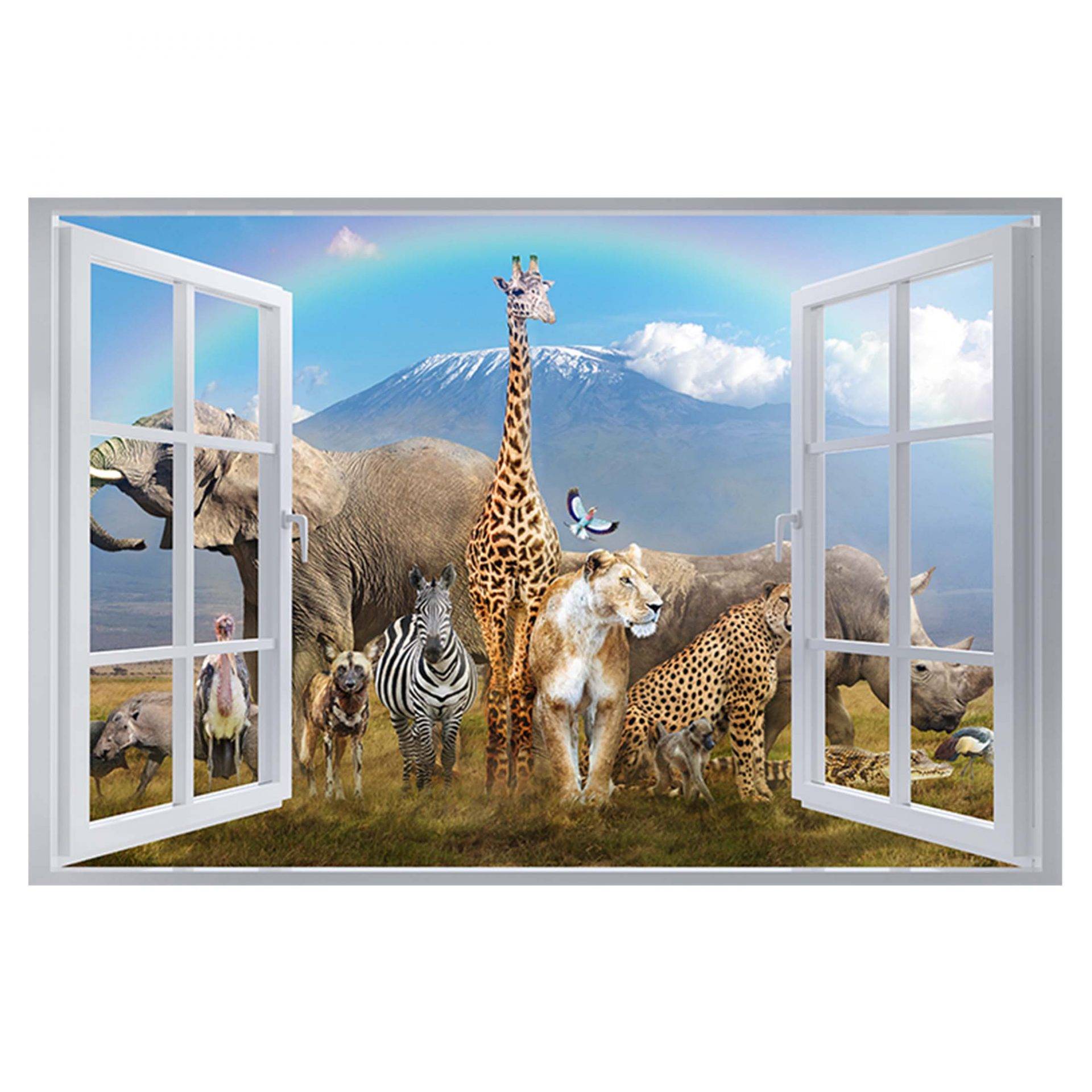 African Wild Animals Wall Sticker - Wall Decal Art Mural - Blue Side Studio African Wild Animals Wall Sticker - Wall Decal Art Mural - Blue Side Studio