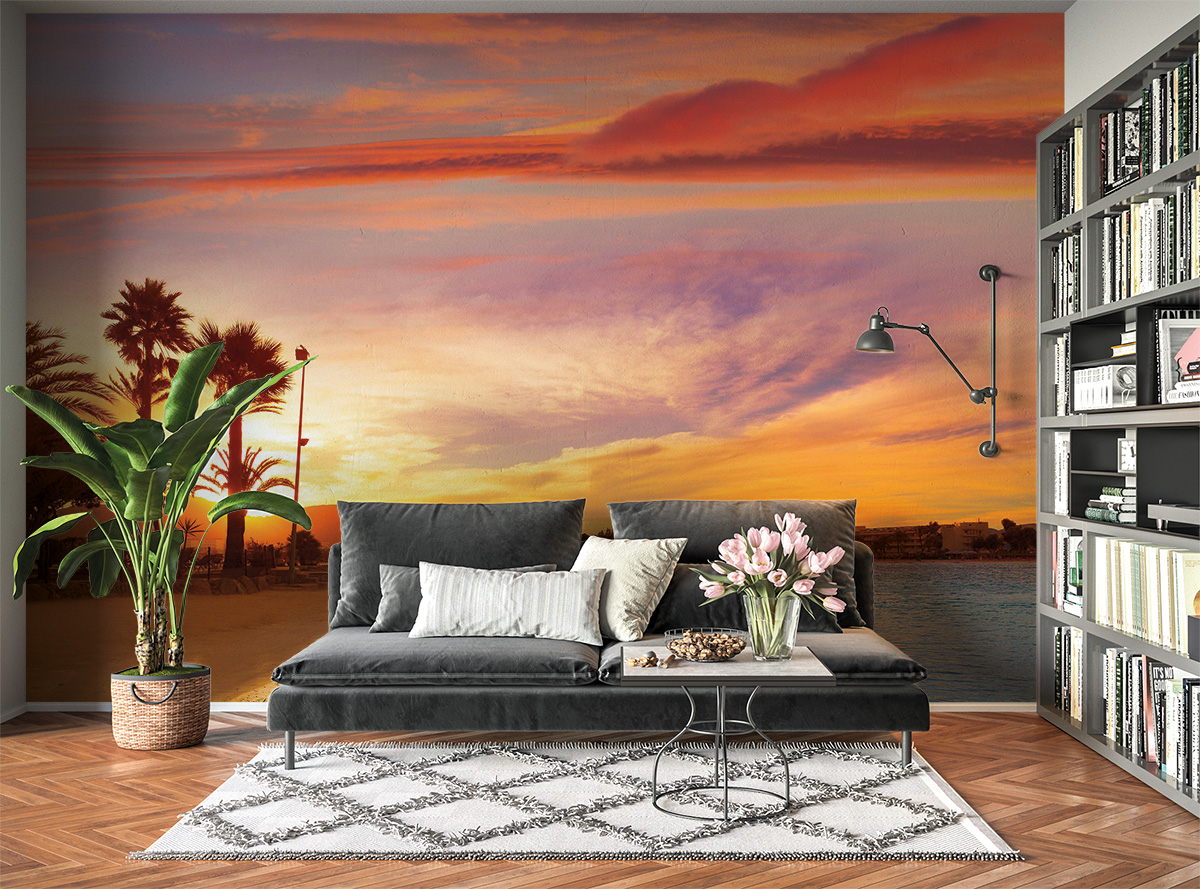 Secluded Beach Peel  Stick Canvas Wall Mural Full Size Large Wall Murals  The Mural Store