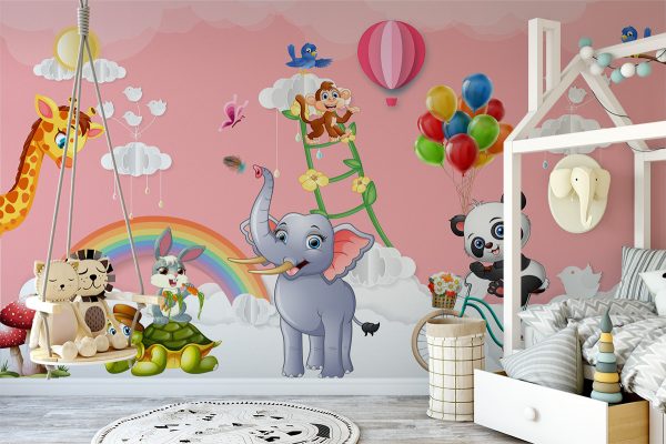 Lovely Animals For Kids Wall Mural