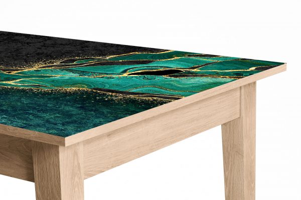 Green Marble Abstract Laminated Self Adhesive Vinyl Table Desk Art Décor Cover