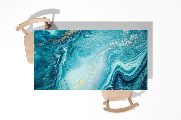 Marble Effect Painting Laminated Self Adhesive Vinyl Table Desk Art Décor Cover