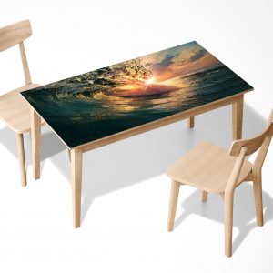 Ocean Wave in the Sun Laminated Self Adhesive Vinyl Table Desk Art Décor Cover