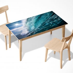Blue Ocean Wave Laminated Self Adhesive Vinyl Table Desk Art Décor Cover