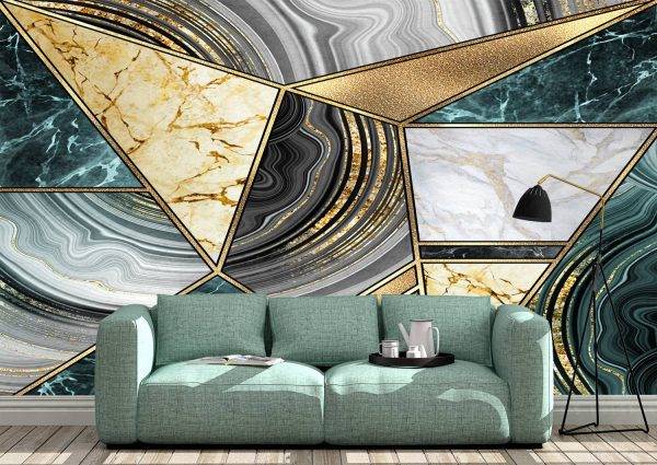 Triangle of Marble Wall Mural Photo Wallpaper