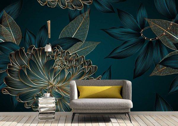 Chrysanthemums Flowers Wall Mural Photo Wallpaper