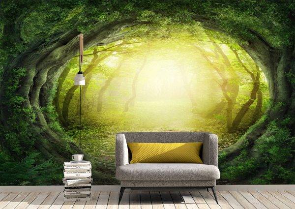 Magic Tunnel in the Forest Wall Mural Photo Wallpaper