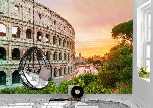 Colosseum at Sunset Time Wall Mural Photo Wallpaper UV Print Decal Art Décor