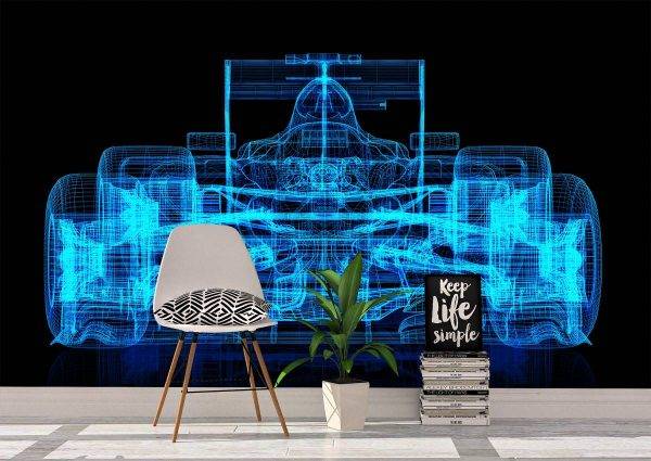 Sport Car Cyber Design Wall Mural Photo Wallpaper UV Print Decal Art Décor