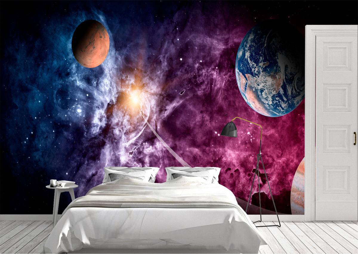 Planets of the Solar System Wall Mural Photo Wallpaper UV Print Decal Art Décor