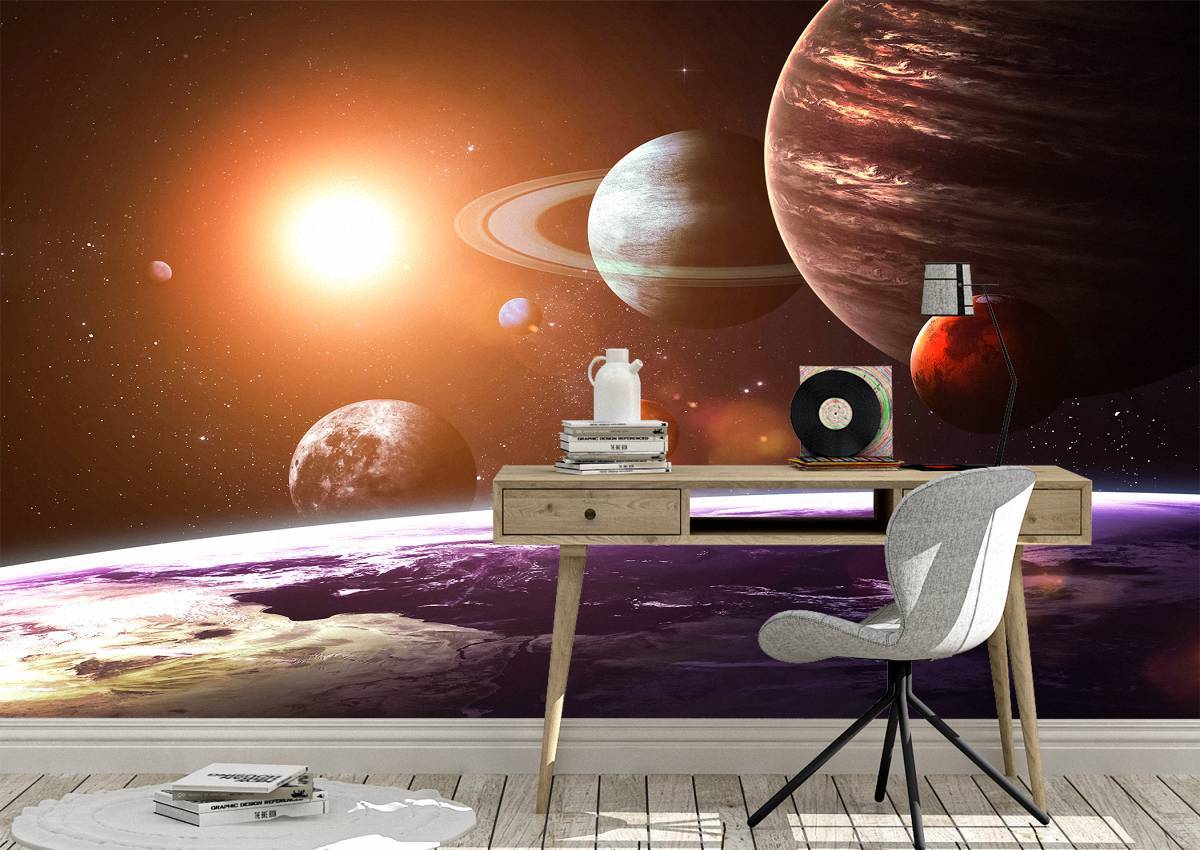 Solar System & Space Objects Wall Mural Photo Wallpaper UV Print Decal Art Décor