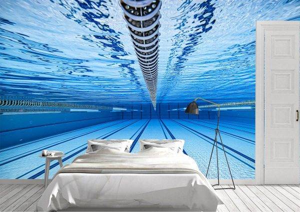 Swimming Pool Underwater View Wall Mural Photo Wallpaper UV Print Decal Art Décor