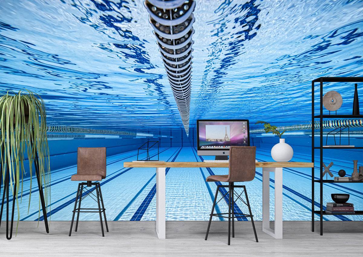 Swimming Pool Underwater View Wall Mural Photo Wallpaper UV Print Decal Art Décor