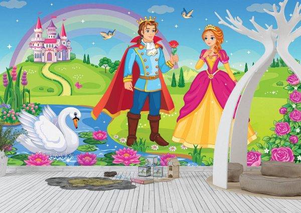 Happy Princess & Magic World Wall Mural Photo Wallpaper UV Print Decal Art Décor