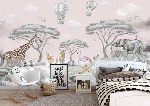 Animals from all over the World Wall Mural Wallpaper UV Print Decal Art Décor