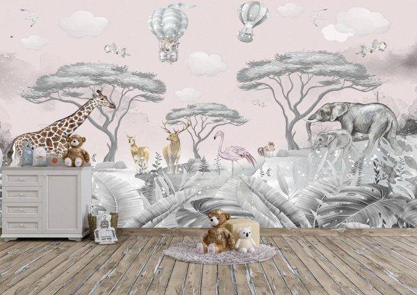 Animals from all over the World Wall Mural Wallpaper UV Print Decal Art Décor