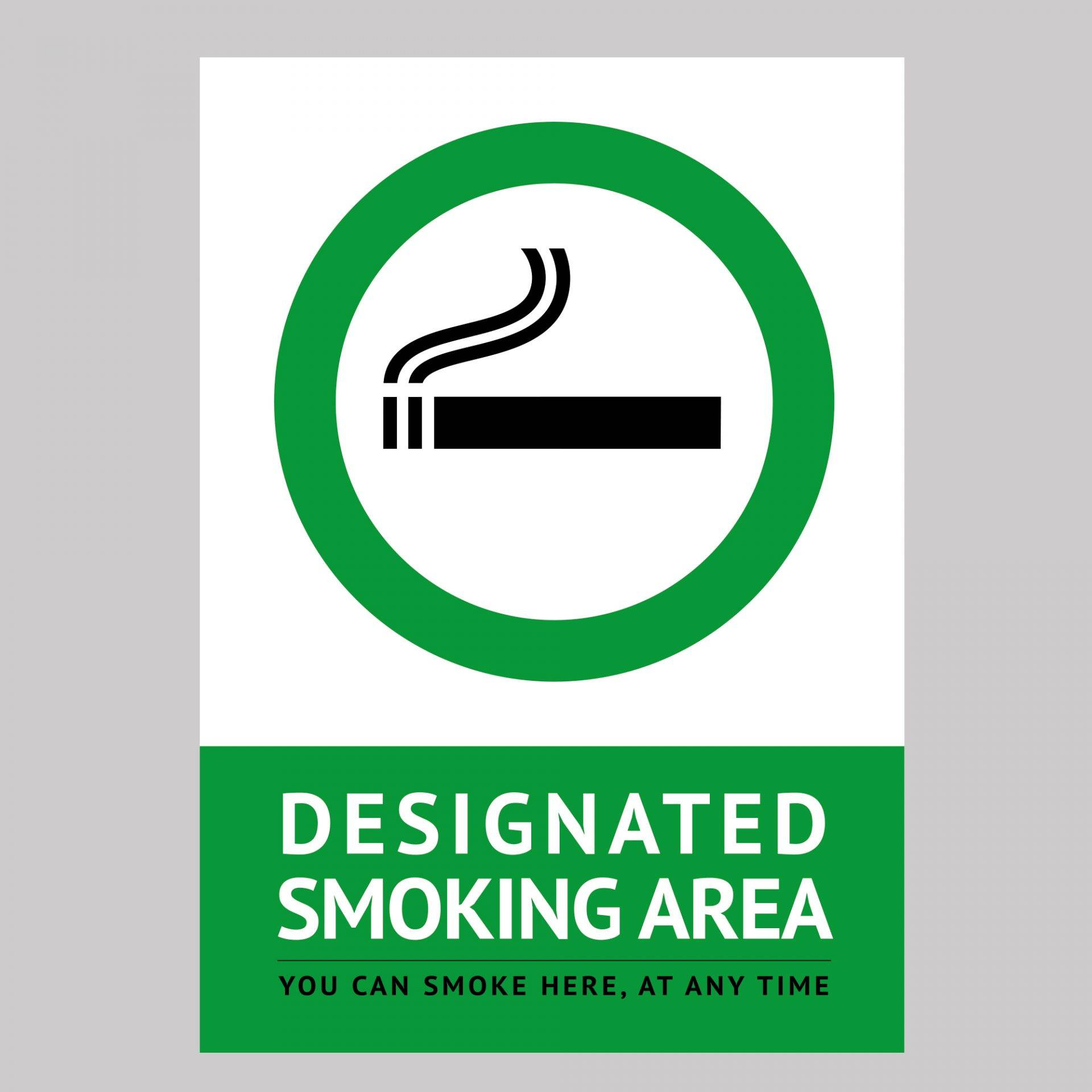 Free Printable Designated Smoking Area Signs